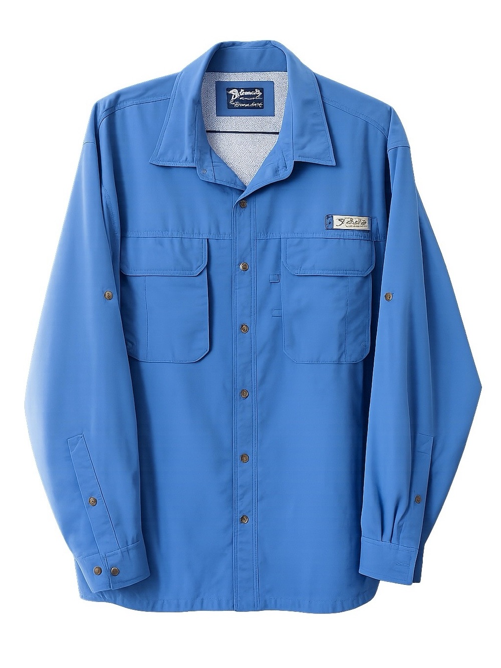 Bimini Bay Outfitters XL Blue Fishing Shirt Long Sleeve Vented Performance - Picture 2 of 9